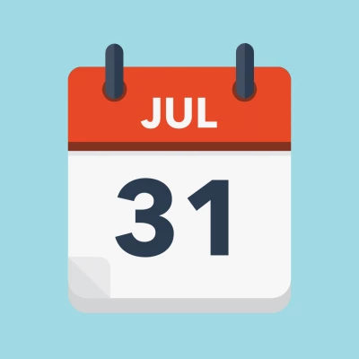 Calendar icon showing 31st July